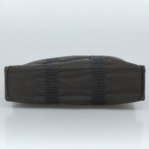 HERMES Her Line MM Hand Bag Canvas Gray Silver - Picture 5 of 16